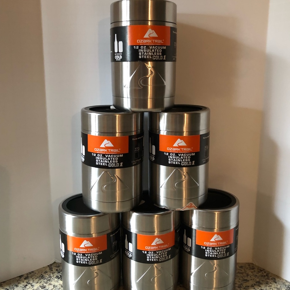 Lot of 6 NWT Ozark Trail 12 oz Insulated Stainless Steel Can Coolers